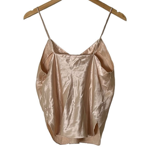 Sabrina | Vintage silky satin spaghetti strap tank top size large - Picture 6 of 10
